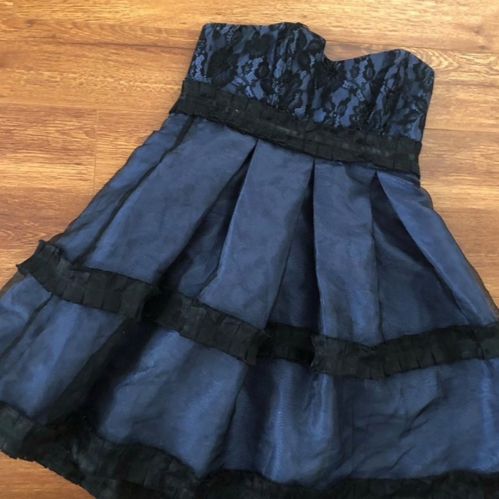 BCBGeneration Blue and Black Mini Dress